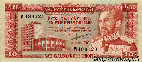 10 Dollars ÉTHIOPIE  1966 P.27a SUP