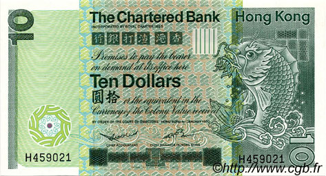 10 Dollars HONG KONG  1980 P.077a NEUF