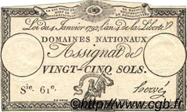 25 Sols FRANCE  1792 Laf.150 SUP à SPL