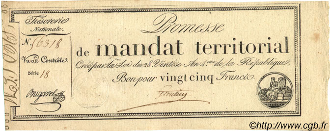 25 Francs FRANCE  1796 Laf.200 SUP+