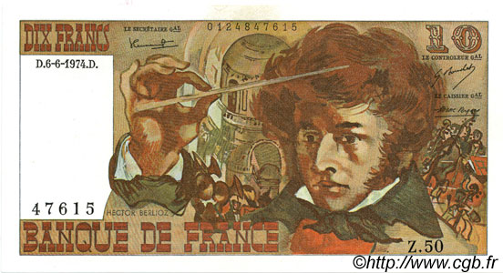 10 Francs BERLIOZ FRANCE  1974 F.63.05 pr.NEUF