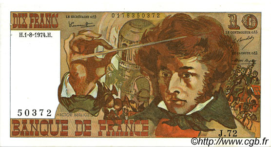 10 Francs BERLIOZ FRANCE  1974 F.63.06 SUP+