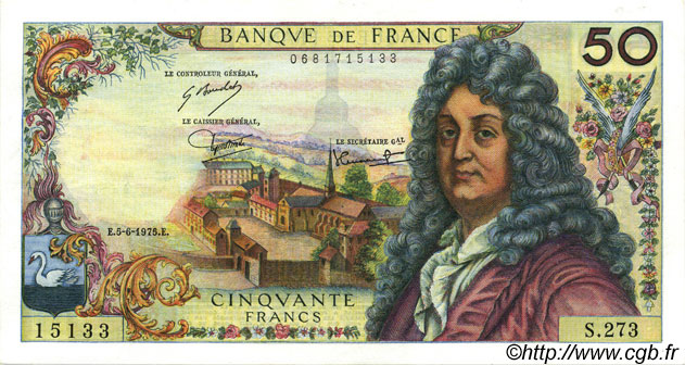 50 Francs RACINE FRANCE  1975 F.64.30 pr.SPL