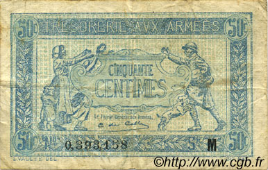 50 Centimes TRÉSORERIE AUX ARMÉES 1917 FRANCE  1917 VF.01.13 TB
