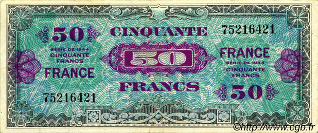 50 Francs FRANCE FRANCE  1945 VF.24.01 TTB+