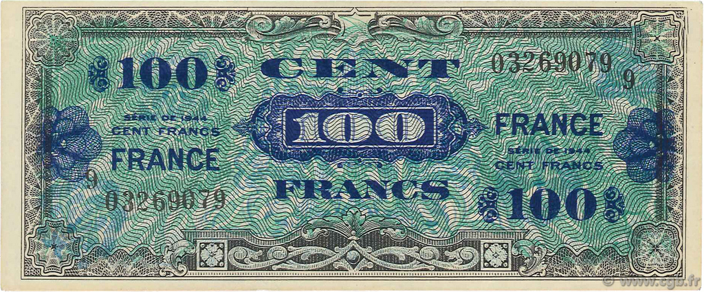 100 Francs FRANCE FRANCE  1944 VF.25.09 pr.SUP