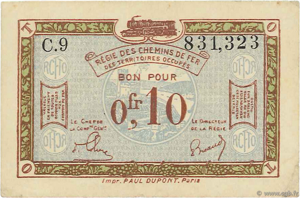 10 Centimes FRANCE régionalisme et divers  1923 JP.135.02 TTB