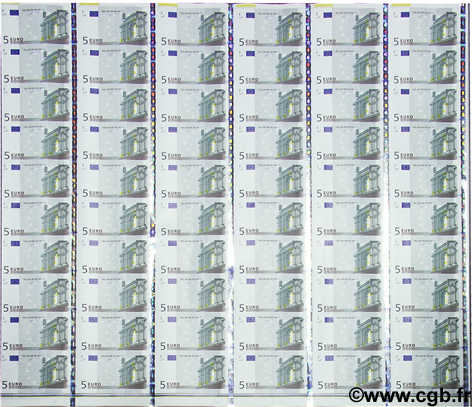 5 Euro Planche EUROPE  2002 €.100.11.pl pr.NEUF