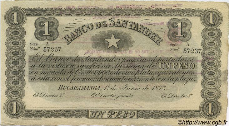 1 Peso COLOMBIE  1900 PS.0831c SUP