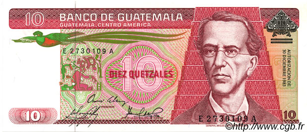 10 Quetzales GUATEMALA  1983 P.068 NEUF