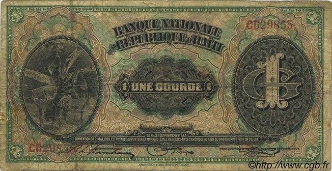 1 Gourde HAÏTI  1919 P.150 B+