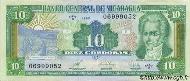 10 Cordobas NICARAGUA  1990 P.175 NEUF