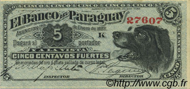 5 Centavos PARAGUAY  1882 PS.121 SUP+