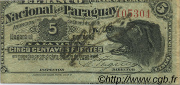 5 Centavos PARAGUAY  1886 PS.141 TTB