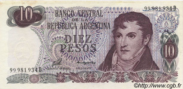 10 Pesos ARGENTINE  1976 P.300 SUP+