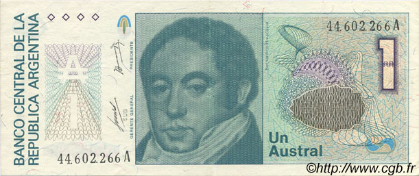 1 Austral ARGENTINE  1985 P.323a NEUF