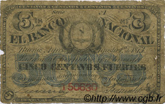 5 Centavos Fuertes ARGENTINE  1873 PS.0642a AB