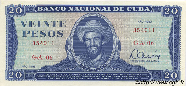20 Pesos CUBA  1983 P.105c NEUF