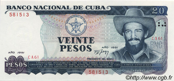 20 Pesos CUBA  1991 P.110 NEUF
