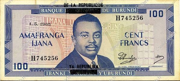 100 Francs BURUNDI  1965 P.17a SPL