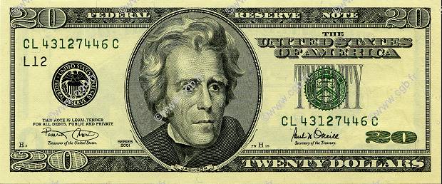 20 Dollars ÉTATS-UNIS D AMÉRIQUE  2001 P.512 pr.NEUF