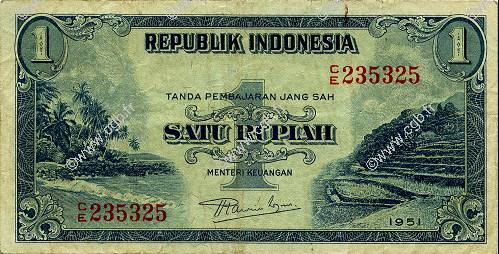 1 Rupiah INDONÉSIE  1951 P.038 TTB