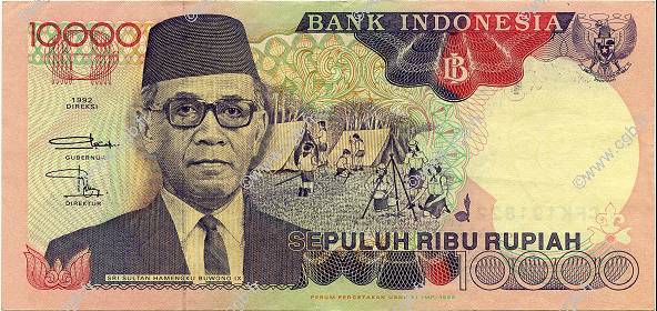 10000 Rupiah INDONÉSIE  1992 P.131d SUP