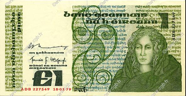 1 Pound IRLANDE  1979 P.070b NEUF