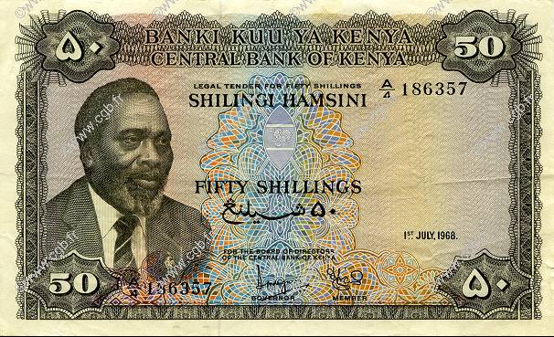 50 Shillings KENYA  1967 P.04c TTB+