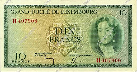 10 Francs LUXEMBOURG  1954 P.48a pr.SUP