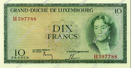10 Francs LUXEMBOURG  1954 P.48a SPL