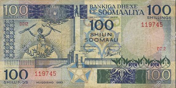 100 Shilin SOMALIE  1983 P.35a TB