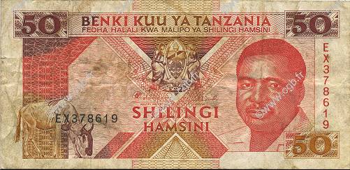 50 Shillings TANZANIE  1993 P.23 pr.TB