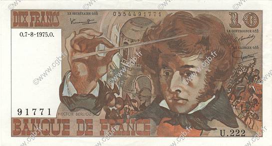 10 Francs BERLIOZ FRANCE  1975 F.63.12 pr.NEUF
