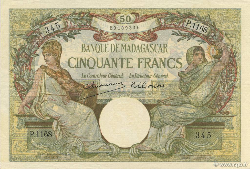 50 Francs MADAGASCAR  1948 P.038 pr.SUP