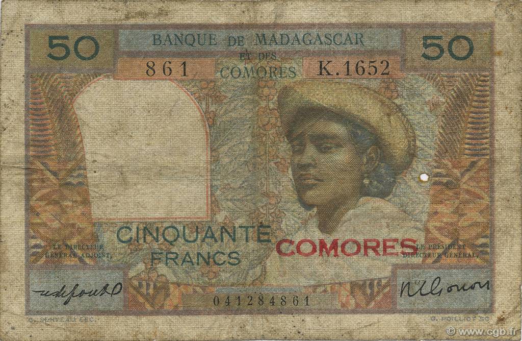 50 Francs COMORES  1960 P.02b1 B
