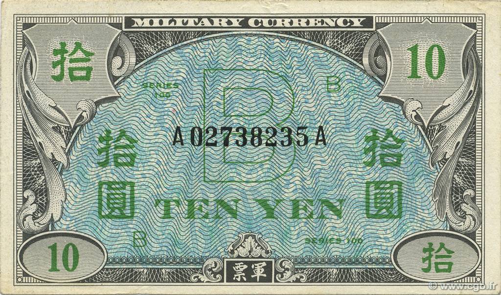 10 Yen JAPON  1945 P.071 TTB