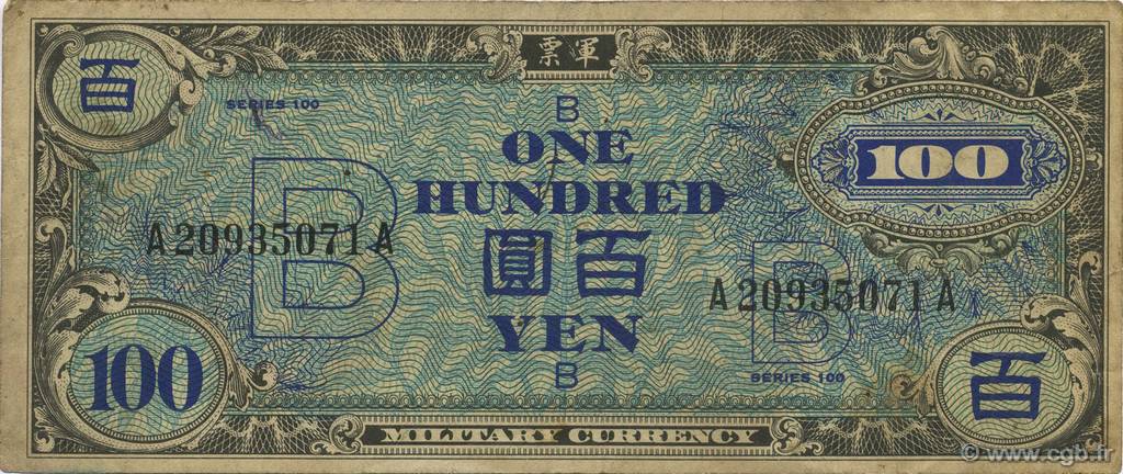 100 Yen JAPON  1945 P.075 TB
