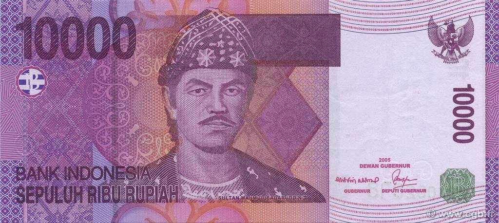 10000 Rupiah INDONESIA  2005 P.143 UNC-