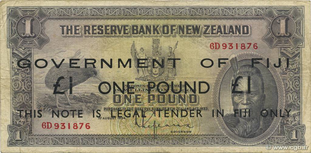 1 Pound FIDJI  1940 P.045b TB+