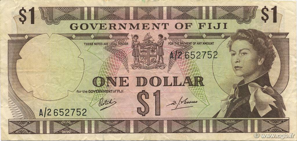 1 Dollar FIDJI  1968 P.059a TTB