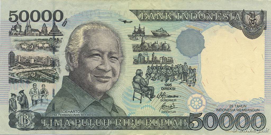 50000 Rupiah INDONÉSIE  1995 P.136a SPL