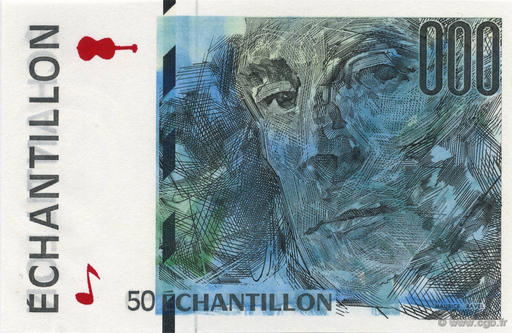 50 Francs SAINT-EXUPÉRY Échantillon FRANCE régionalisme et divers  1990  NEUF