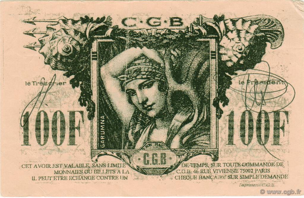 100 Francs FRANCE régionalisme et divers  1992  TTB+
