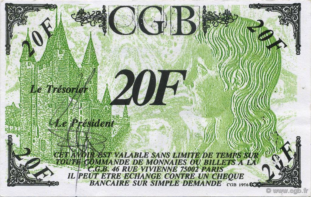20 Francs Louis XVII FRANCE regionalismo e varie  1996  q.FDC