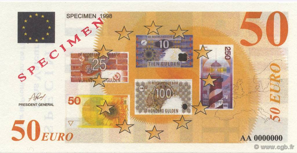 50 Euro Spécimen FRANCE regionalism and various  1998  UNC