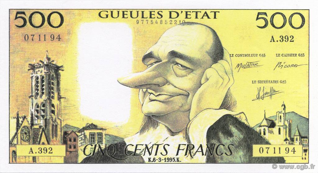 500 Francs FRANCE régionalisme et divers  1995  NEUF