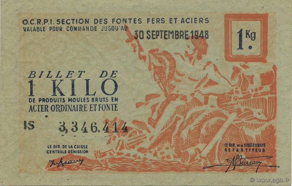 1 Kilo FRANCE régionalisme et divers  1940  SUP