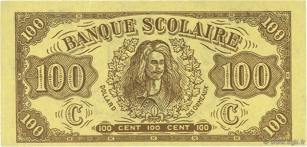 100 Dollars CANADA  1920  TTB à SUP