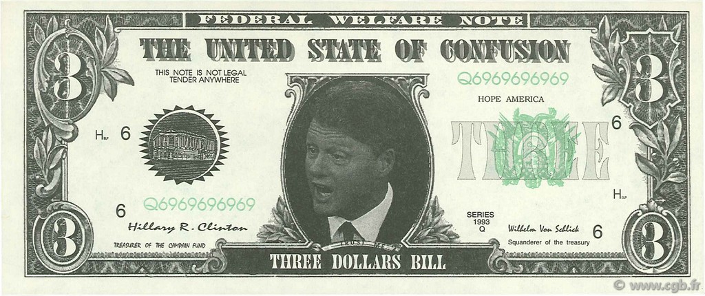 3 Dollars ÉTATS-UNIS D AMÉRIQUE  1993  NEUF